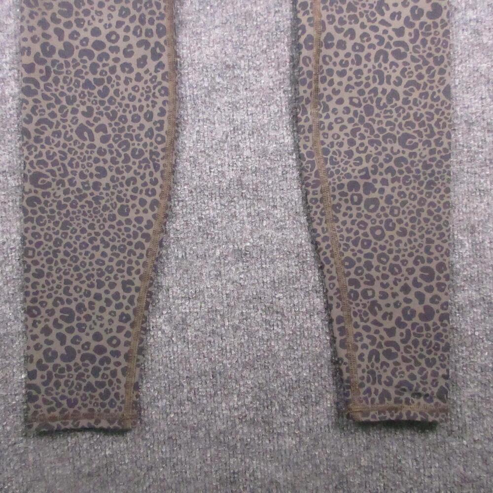 Alo Leggings Womens Small Brown Animal Print High Rise Ankle Yoga Pants Athletic - Picture 3 of 10